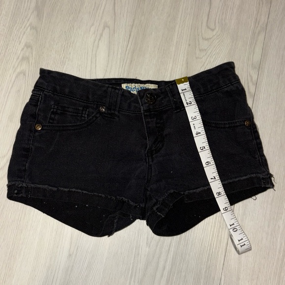 🛍 Paris blue black denim shorts size 1 - Picture 1 of 3